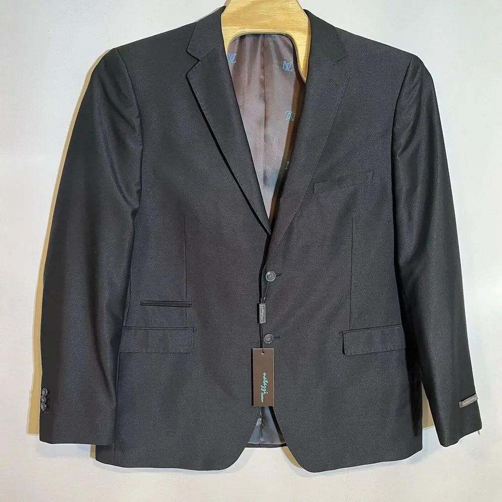 Luciano Natazzi‎ Men's 50L Two Button Modern Fit Suit Jacket Notch Lapel Blazer
